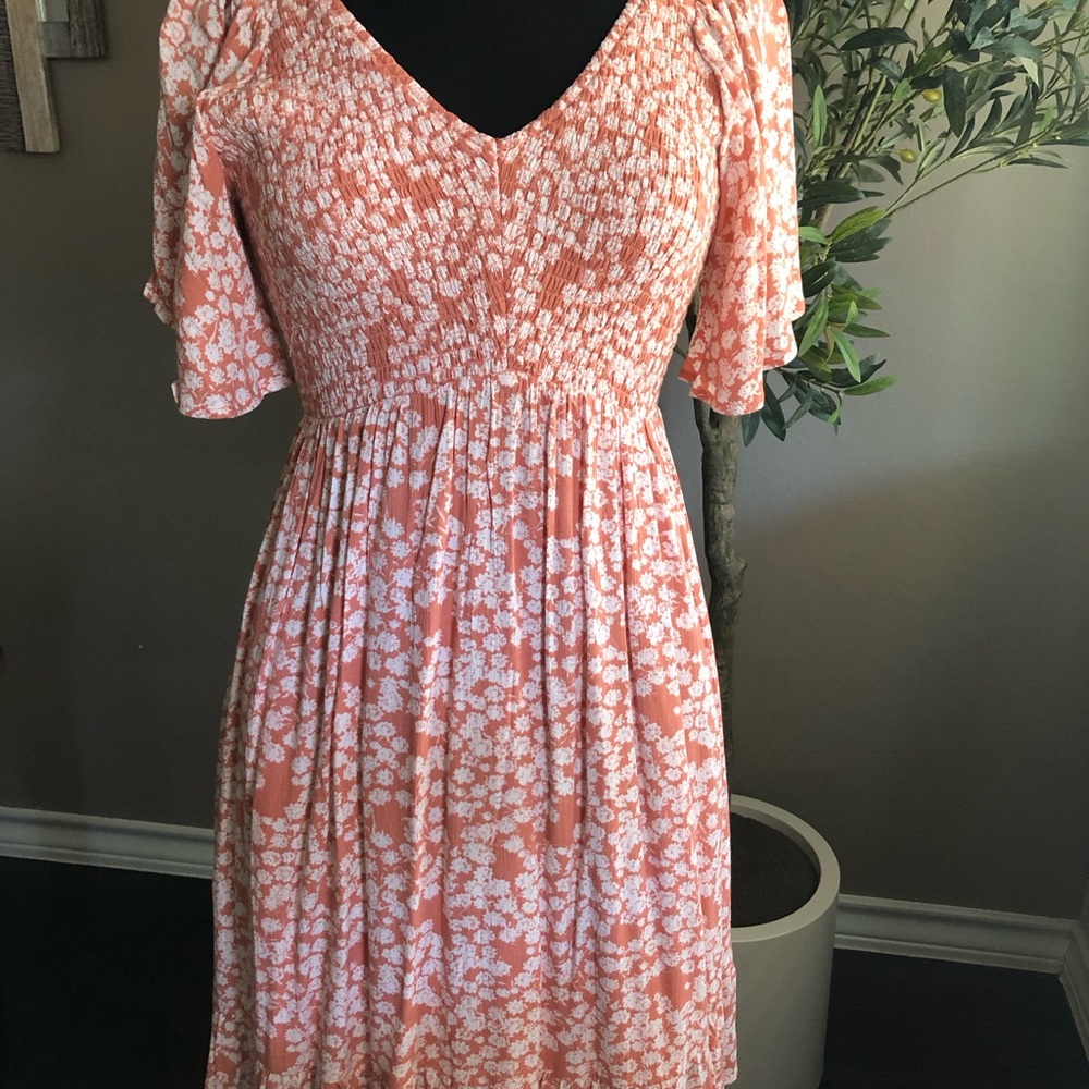 Smocked Floral Dress